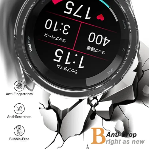 Miniatura 5 de Miimall - Funda compatible con Garmin Forerunner 965, resistente a los arañazos, protección militar de TPU translúcida para Garmin Forerunner
