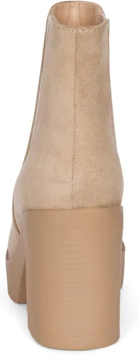 Miniatura 5 de DIVINE - Botines Chelsea con plataforma y punta redonda para mujer