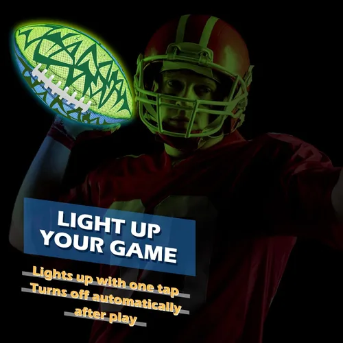 Miniatura 2 de Jasonwell Fútbol que brilla en la oscuridad - Fútbol luminoso de agarre fuerte para niños, adolescentes, jóvenes, adultos, juguete de deportes al