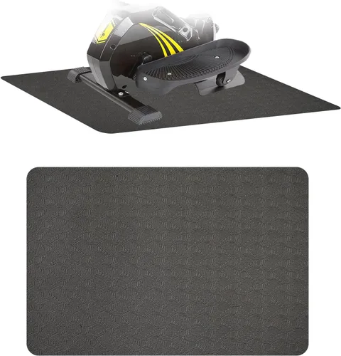 Alfombrilla de entrenamiento antideslizante para elípticas debajo del escritorio, más gruesa y silenciosa, 23.6 x 17.7 x 0.2 pulgadas, adecuada para