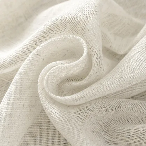 Miniatura 5 de Cortinas de lino transparente color crema de 96 pulgadas de largo para sala de estar, 2 paneles con bolsillo con pestaña trasera, suaves, naturales