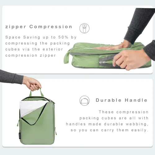 Miniatura 112 de BAGAIL 4 Set/6 Set Ultraligero Compresión Embalaje Cubos Organizador de Embalaje para Accesorios de Viaje Equipaje Maleta Mochila