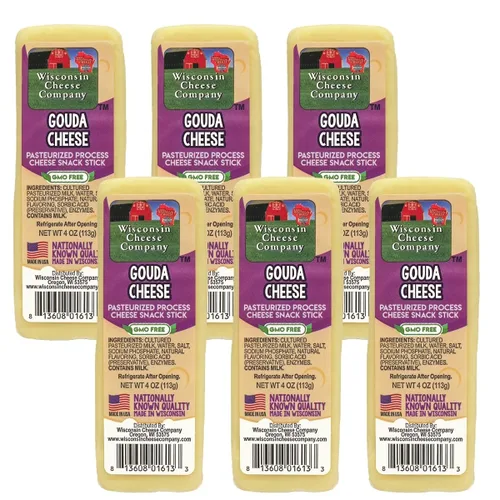 Miniatura 3 de Wisconsin Cheese Company - Queso Cheddar 100% Wisconsin – Bloques de 4 onzas (paquete de 6) Queso Wisconsin artesanal prémium para embutidos