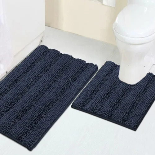 Miniatura 47 de Turquoize Alfombras de Baño de Chenilla Peludas Alfombra de Baño Antideslizante Gruesas Alfombras Peludas para Baño Chenilla Juego de Alfombra