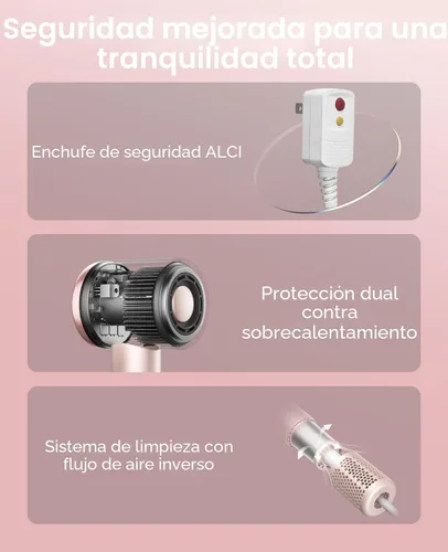Miniatura 7 de Secador de pelo con difusor, secadores de pelo CONFU para mujeres, secador de pelo difusor de alta velocidad iónico profesional para secado rápido