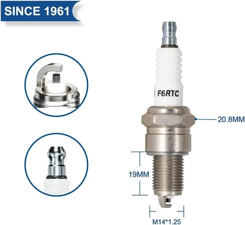 Miniatura 2 de PK4 TORCH F6RTC 131-039 - Bujía de repuesto para bujía NGK BPR6ES, para bujía Bosch WR6DC WR7DC, para bujía Champion RN9YC RN10YC, para Denso