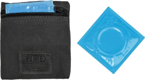 Miniatura 4 de Hide & Drink, Bolsa de condón de lona encerada resistente al agua, bolsa de bolsillo con tecnología Change Valuables, regalo clásico para socios