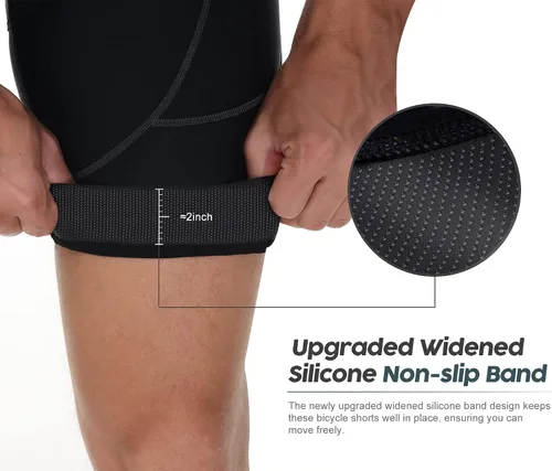 Miniatura 5 de Heathyoga Pantalones cortos acolchados de bicicleta para hombre con bolsillos, pantalones cortos de ciclismo de montaña para hombre con acolchado