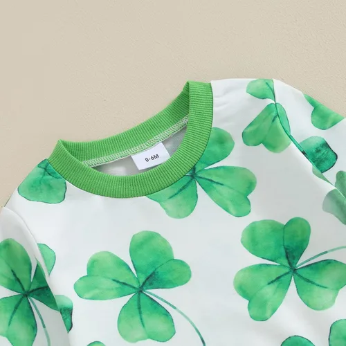 Miniatura 4 de Ropa para el día de San Valentín para bebé, sudadera de manga larga con letras, pantalones deportivos elásticos para otoño e invierno