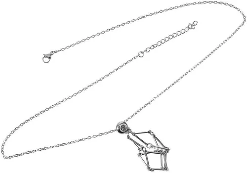 Miniatura 5 de Collar con soporte de piedra de cristal, Collar de jaula de cristal ajustable, Collar de red de metal ajustable, Collar colgante de malla de cadena