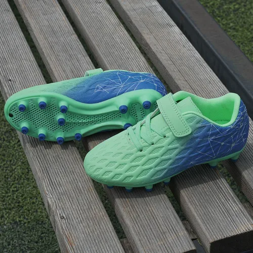 Miniatura 2 de Brooman - Tenis de fútbol, exteriores y atletismo para niñas o niños, con tacos, firmes sobre el suelo