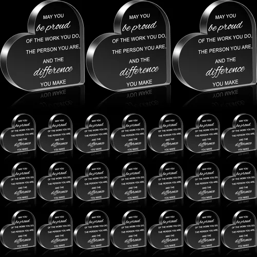 Miniatura 10 de Huquary Premios de agradecimiento a los empleados para el compañero de trabajo del mes Trofeo Acrílico Regalo de agradecimiento a granel Be Proud of