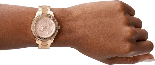 Miniatura 4 de Fossil Stella Sport - Reloj de cuarzo multifunción de acero inoxidable con acento de cristal para mujer Stella ES5108 - Reloj multifunción de acero