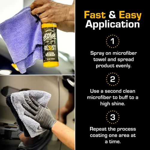 Miniatura 5 de RESIST Revestimiento en Aerosol de Grafeno - Revestimiento Cerámico UV para Autos - Fórmula Híbrida 2 en 1 Revestimiento en Aerosol Cerámico