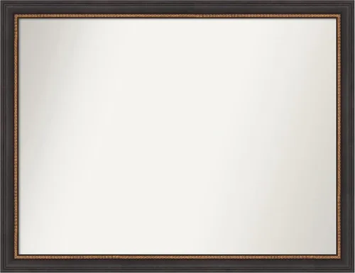 Miniatura 124 de Amanti Art Espejo de baño negro para sobre el fregadero, 23 x 23 pulgadas, espejo cuadrado negro Ashton, marco de madera tradicional mediano, se