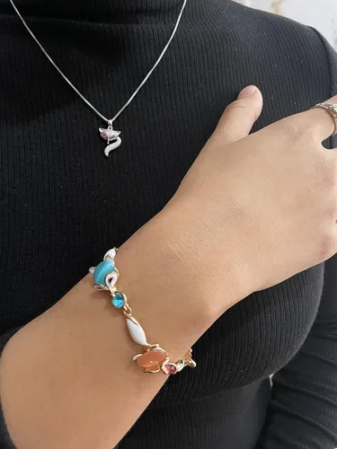 Miniatura 7 de Pulseras de cuentas Pulsera de buena suerte Talla única Ideal para bohemias multicapa elástica con borla de ala de piedra natural