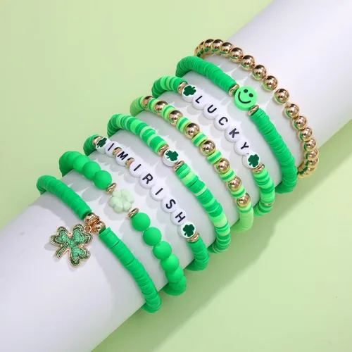 Miniatura 177 de Surfer Heishi - Pulseras apilables para mujer, apilables, de vinilo arcoíris, disco de arcilla, pulseras elásticas para la amistad, joyería bohemia