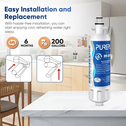 Miniatura 7 de PUREPLUS LT700P Certificado NSF 53&42 Reemplazo para LG ADQ36006101 Kenmore 469690, ADQ36006102, LFXS30766S, LFX28968ST, LFX31925ST, LFX31945ST