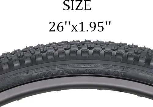 Miniatura 6 de Hycline Paquete de 2 neumáticos para bicicleta de montaña: neumáticos de bicicleta plegables de repuesto de 20/24/26/27.5 pulgadas resistentes al