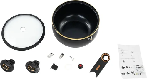 Miniatura 7 de Olla a presión micro de 8.45 cuartos de galón, antiadherente, utensilios de cocina para microondas, olla versátil con tapa, olla grande inferior