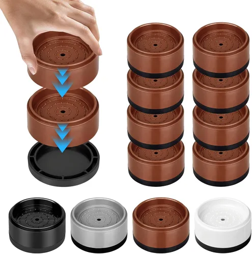 Miniatura 8 de Elevadores de cama resistentes de 1 pulgada, 2 pulgadas, 3 pulgadas, 4 pulgadas, elevadores de cama ajustables para patas de escritorio, mesa, sofá