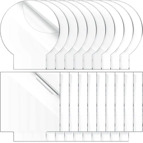 Miniatura 8 de 20 piezas de acrílico de 0.079 in para base de luz, hoja de acrílico transparente fundida cuadrada y redonda de panel acrílico, letrero en blanco