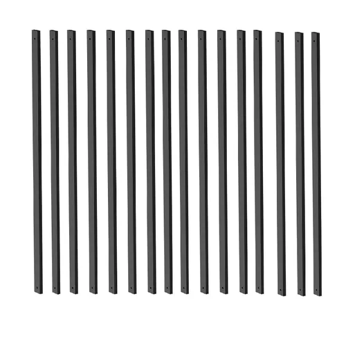 Miniatura 18 de HZIU Paquete de 25 balaustres de cubierta con tapas de extremo y tornillos de 29.5 pulgadas, balaustres rectangulares para escaleras, kit