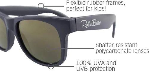 Miniatura 2 de RuffleButts Lentes de sol para niños, lentes de policarbonato resistentes a los impactos con protección 100% UVA/UVB y marcos flexibles sin BPA