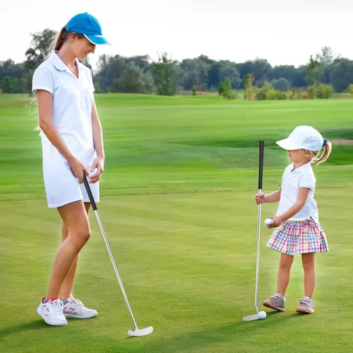 Miniatura 7 de Putters de golf, putters bidireccionales para hombres, mujeres, adultos, diestro/zurdo, juego de miniclub de golf para niños, adolescentes con 2