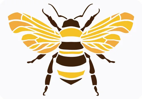 FINGERINSPIRE Plantilla de abeja reutilizable de 8.3 x 11.7 pulgadas, plantilla de dibujo de abejorro Datura para manualidades, plantilla de pintura