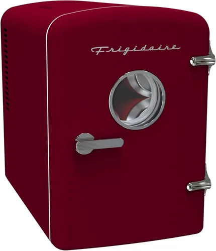 Miniatura 6 de Frigidaire Mini refrigerador personal retro para 9 latas, 11.8 pulgadas de profundidad x 7.1 pulgadas de ancho x 10.1 pulgadas de alto, color negro