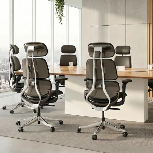 Miniatura 7 de EUREKA ERGONOMIC Silla de oficina ejecutiva, silla de oficina de respaldo alto con soporte lumbar, silla de escritorio ejecutiva de cuero de Negro