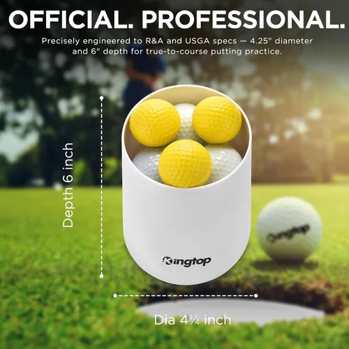 Miniatura 2 de KINGTOP - Copa de hoyo de golf – Cumple con las regulaciones PGA/USGA, accesorios de golf para práctica de putting green en el patio trasero, Copa