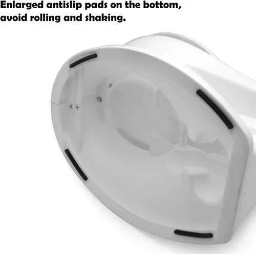 Miniatura 6 de Inodoro clásico portátil blanco realista para niños pequeños con sonido de descarga para silla de bebé asiento infantil [P/N: ET-BABY004-WHITE]