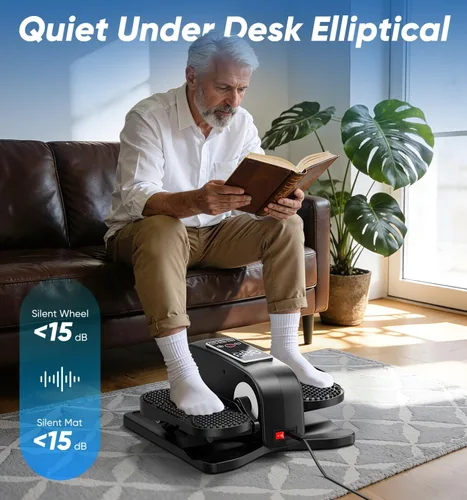 Miniatura 3 de HOMGIM Under Desk Elliptical Machine - Quiet Motorized Leg Exerciser with Smart Remote, 12-Speed Manual Programs Auto/3 Auto Programs LCD Display &