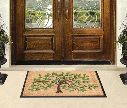 Miniatura 87 de A1HC Tapete para Puerta de Fibra de Coco Natural y Caucho, 30"x48" – Grueso, Duradero, Resistente, Anti-Desprendimiento, Resistente a