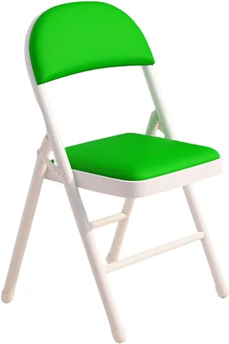Miniatura 9 de Folding Chairs Silla de escritorio acolchada de poliuretano para muebles, silla de camping, silla de descanso plegable con marco de metal