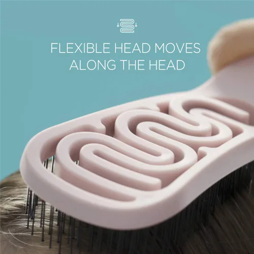 Miniatura 5 de Cepillo mágico para desenredar y masaje del cuero cabelludo, cerdas flexibles para cabello húmedo y seco sin nudos, cuidado profesional para adultos