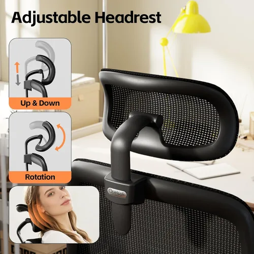 Miniatura 4 de Silla de oficina ergonómica, sillas de escritorio de oficina en casa, silla de escritorio con respaldo alto 3D, cómoda silla de computadora y silla