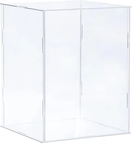 Miniatura 25 de MECCANIXITY Caja plástica de acrílico de la vitrina clara monta el escaparate a prueba de polvo 6.3x4.3x6.1 pulgadas para artículos coleccionables