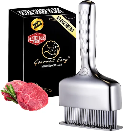 Miniatura 9 de Herramienta ablandadora de carne con cuchillas de punta ultra afiladas 100% de acero inoxidable - Utensilios de cocina resistentes - Herramienta