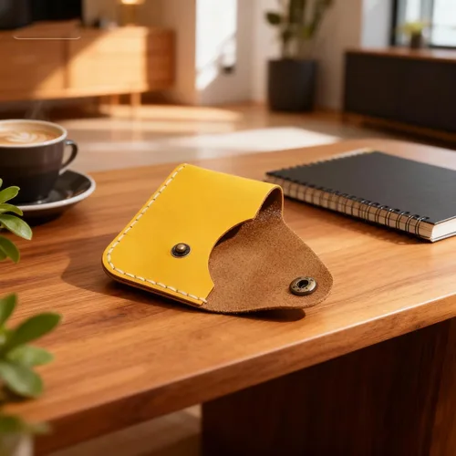 Miniatura 13 de Cartera organizadora de tarjetas de bolsillo frontal cosida a mano minimalista de cuero genuino para tarjetas, billetera con tarjetero pequeño, Negro