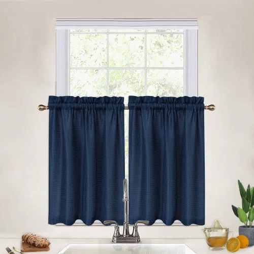 Miniatura 32 de CAROMIO - Cortina para cocina, cortina texturizada, cortinas para ventana de baño, varios tamaños