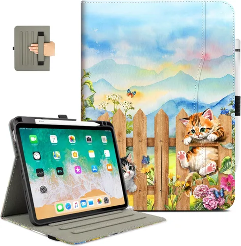 Miniatura 26 de Vimorco Estuche de Cuero para iPad Air 4ª/5ª 10.9, para iPad Air 11 6ª M2, para iPad Pro 11 pulgadas 4ª/3ª/2ª/1ª Generación, Soporte para Lápiz, Asa