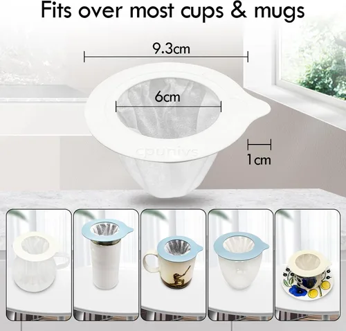 Miniatura 4 de Gotero portátil para verter sobre café, filtro de café reutilizable, cafetera para camping, cafetera de viaje (50, azul)