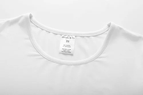 Miniatura 5 de OThread & Co. Camiseta de manga larga para mujer, cómoda camiseta básica elástica