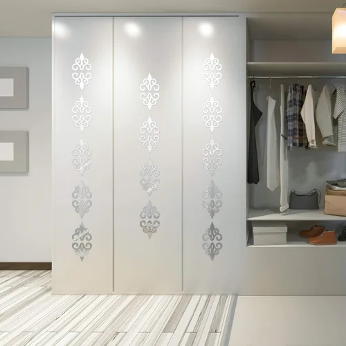 Miniatura 7 de Zonon 32 calcomanías acrílicas de espejo para pared, calcomanías de decoración del hogar, espejo plateado, decoración de pared para sala de estar