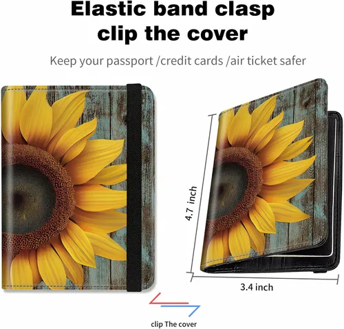 Miniatura 4 de Combo de portatarjetas de pasaporte y vacunación con bloqueo RFID-X-1, Madera de girasol., Minimalista