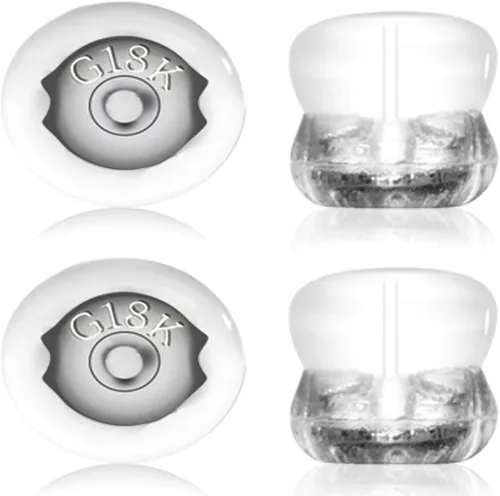 Miniatura 8 de Parte trasera de aretes, de silicona de oro de 18 quilates para tachuelas/orejas caídas, bloqueo seguro para aretes pesados, no irrita