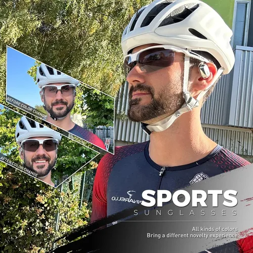 Miniatura 2 de SCVCN Gafas de sol deportivas fotocromáticas para ciclismo, gafas transparentes para hombres y mujeres, protección UV400, MTB BMX, pesca, correr
